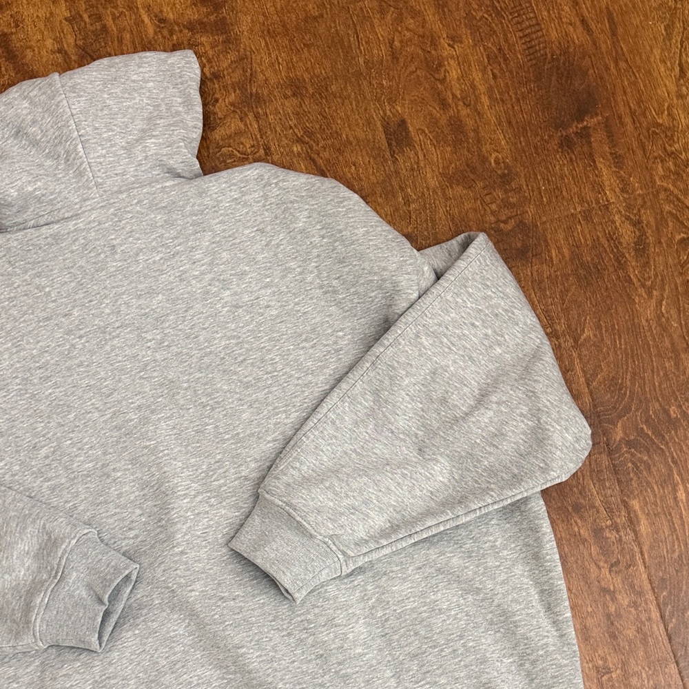 Adidas Light Gray Pullover Hoodie with Trefoil Logo Size M - Picture 13 of 16
